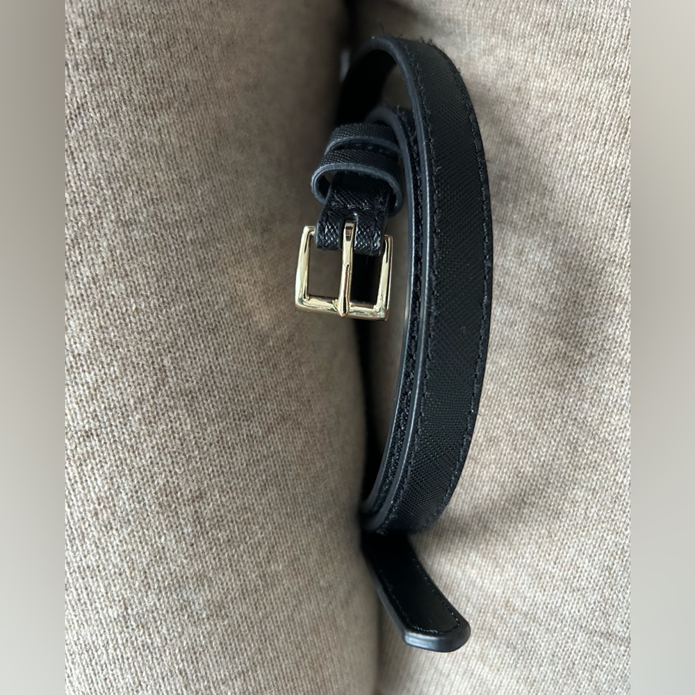 Banana Republic Black Belt with Gold Buckle